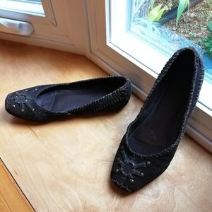 Frye Whipstitch Buckskin Carson Ballet Flats, 9.5